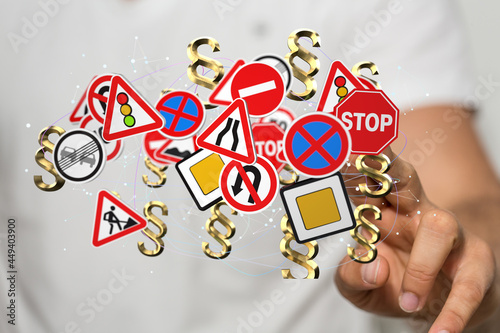The insurance agent signs a...