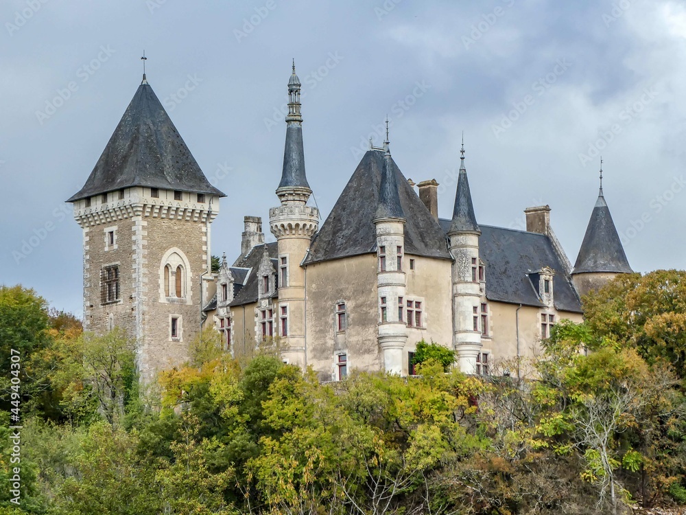 view of Chateau d'Aigne in Iteuil France