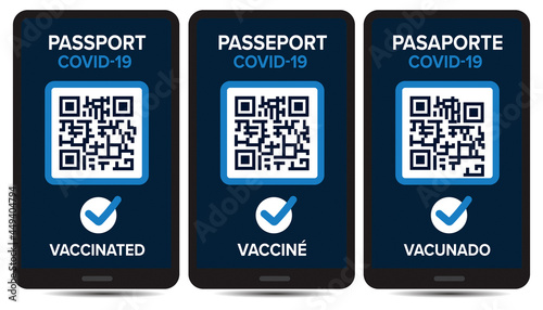 vaccine covid-19 passport card qr code