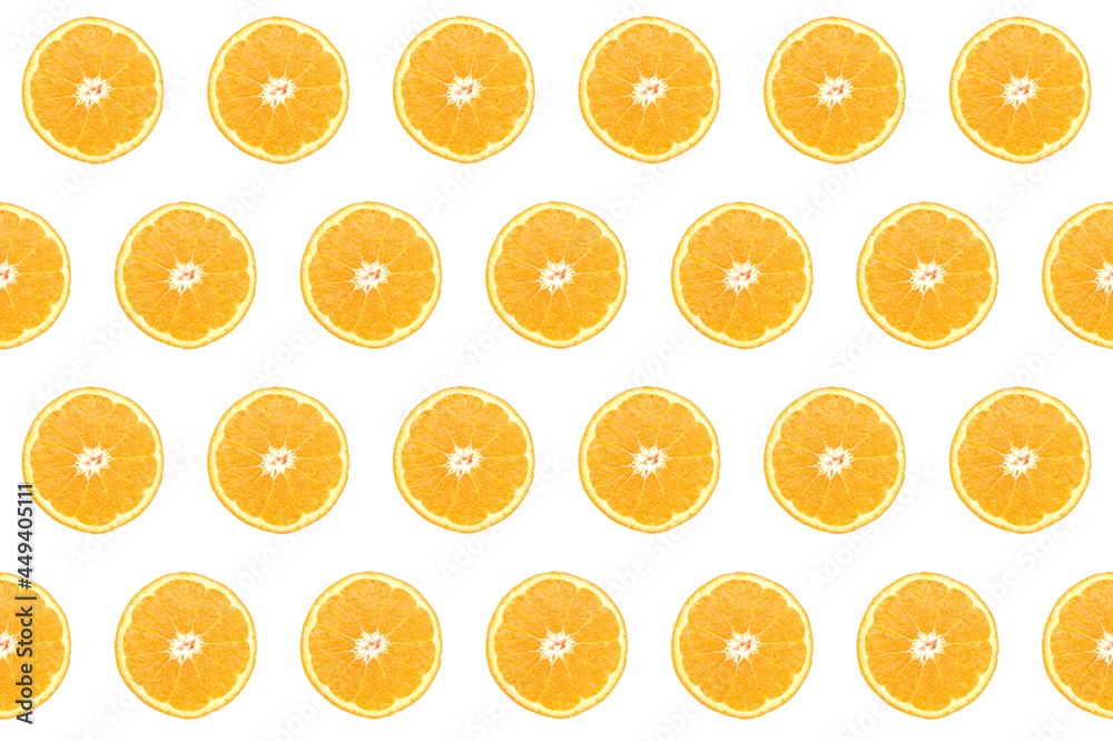Pattern image of Fresh Orange Fruits on white background. Pattern image of Fresh Orange Fruits on white background.