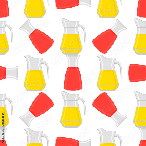 Illustration on theme big colored lemonade in glass jug