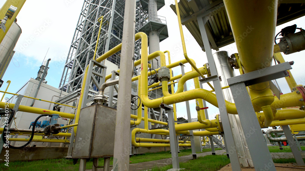 Pipeline at oil and gas refinery plant 
