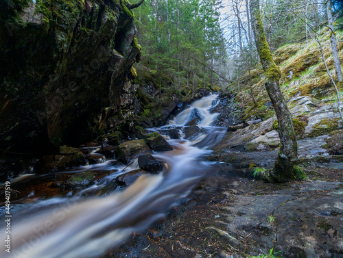 Hassafall Waterfall near Jönköping, Halland, Sweden photo