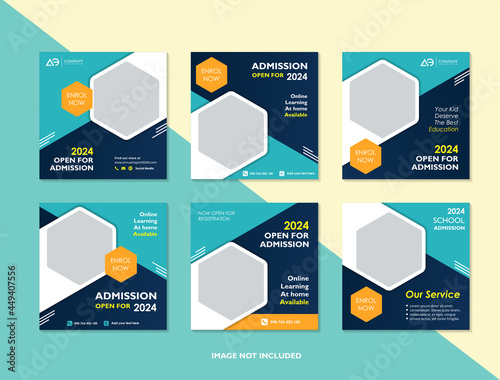 School education admission social media post and web banner