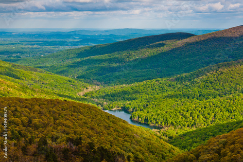 View of the Charlottesville Reservoir from Skyline Drive in Shenandoah National Park  Virginia.