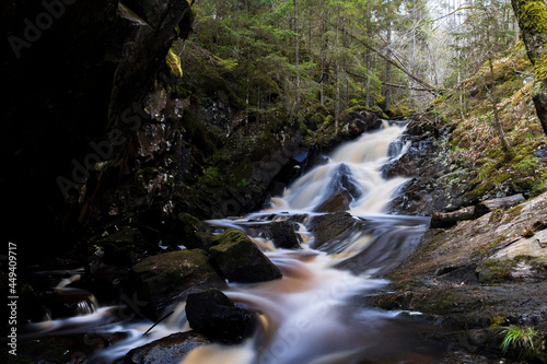 Hassafall Waterfall near Jönköping, Halland, Sweden photo