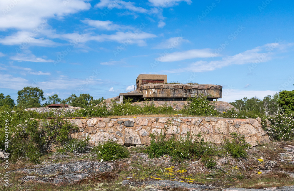 Cold war bunker Östra Hästholmen, in the Hästholmen island, Karlskrona, Sweden