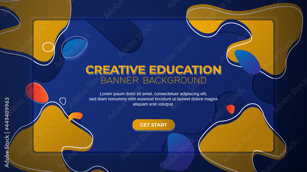 Creative Education School Banner Background Stock Vector | Adobe Stock
