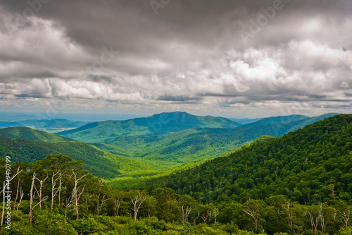 View of the Appalachians from Pinnacles Overlook, Skyline Drive, Shenandoah National Park, Virginia.