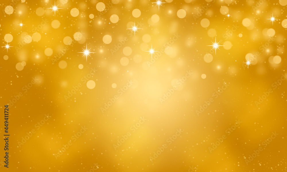 Christmas garland bokeh lights - winter design golden background. Christmas garland bokeh lights - winter design golden background.