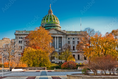 Autumn View of State Capitol Building, Harrisburg, Pennsylvania photo