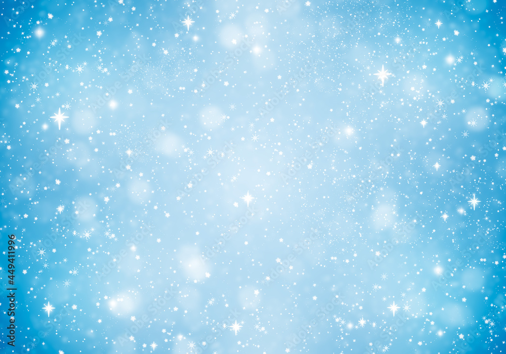 Fototapeta premium Christmas winter blue background.