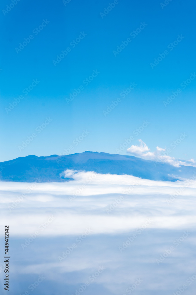 Dreamy cloudy Hawaiian landscape
