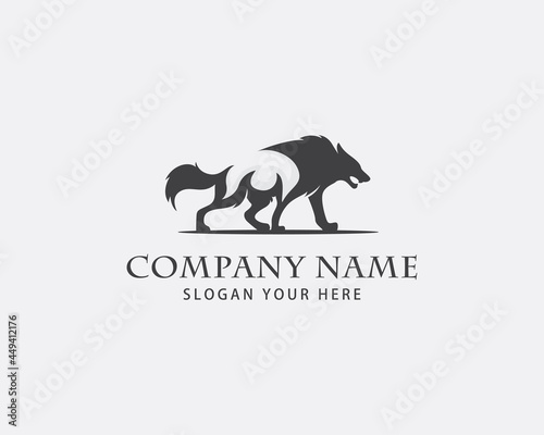 wolf logo creative design vector animal angry strong illustration