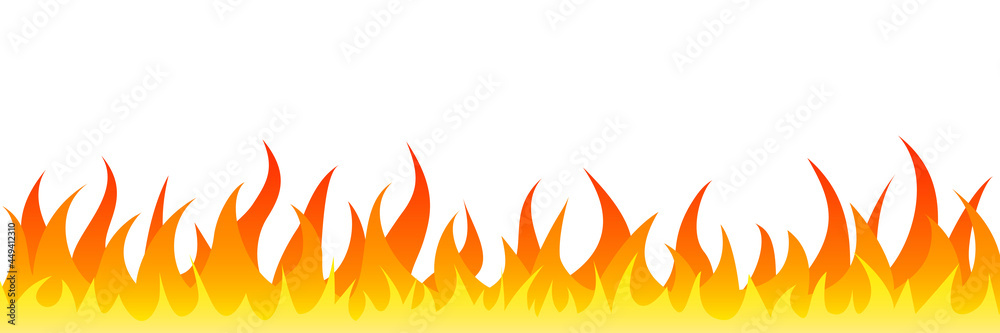 Fire flame symbol. Flat gradient fire illustration. Burn hot inferno concept. Vector isolated on white background. Fire flame symbol. Flat gradient fire illustration. Burn hot inferno concept. Vector isolated on white background.