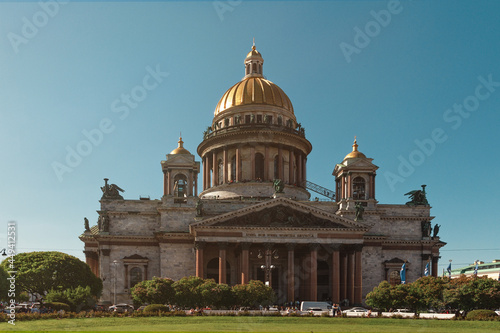 St. Isaac's Cathedral in Saint-Petersburg on sunny day