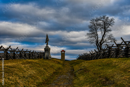 Winter Photo of Bloody Lane, Antietam Battlefield, Maryland USA photo