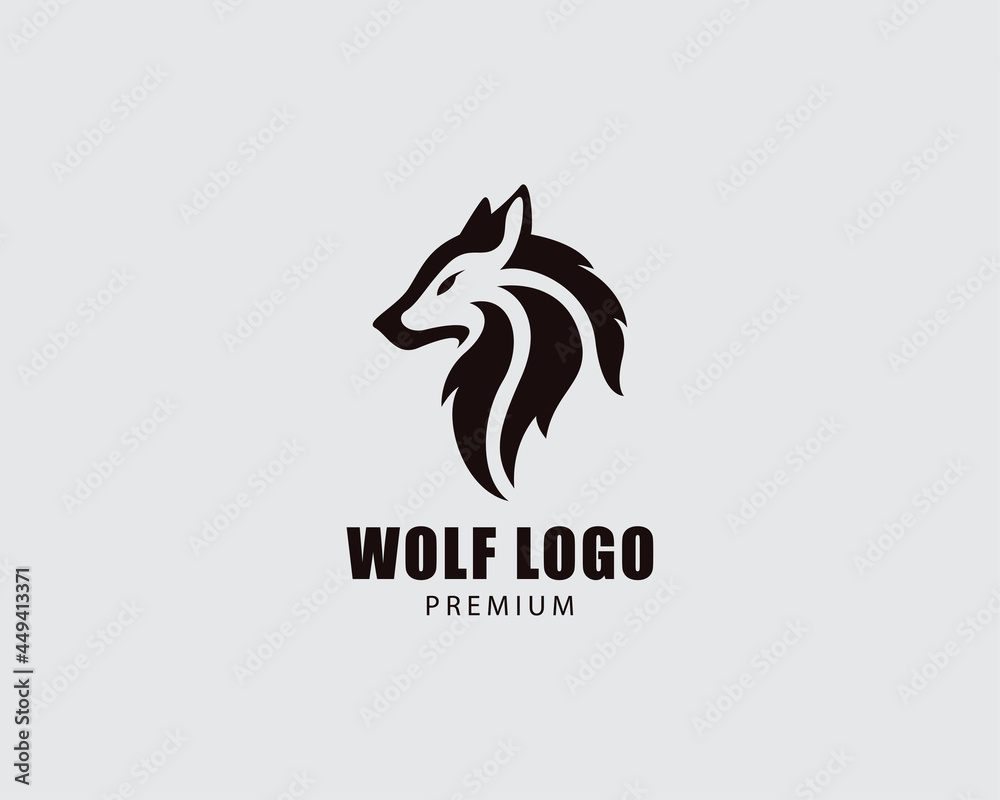 wolf logo creative tribal head wolf vector animal brand