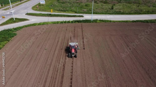 Drone tracking of a tractor in reverse 