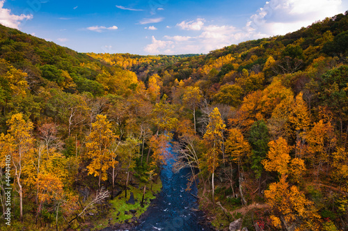 Photo of Autumn Scene taken from Prettyboy Reservoir Dam, Maryland USA