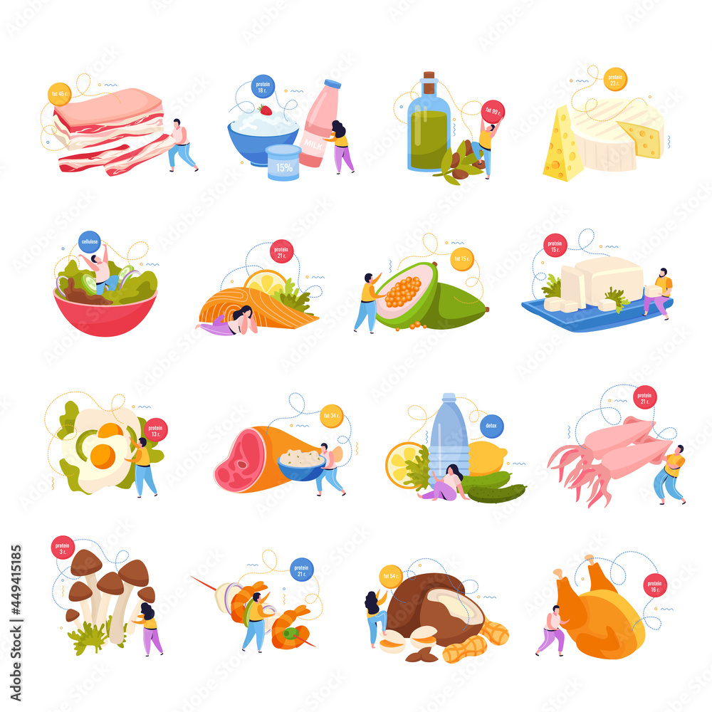 Ketogenic Diet Icons Collection