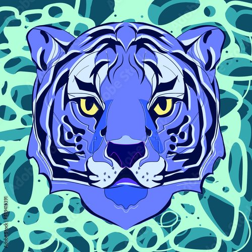 luxury background with tiger. for the design of postcards, packages, envelopes and holiday paraphernalia in 2022.