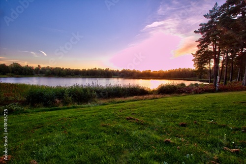 The view over the lake Prostsj  n in V  rnamo  Sweden in HDR