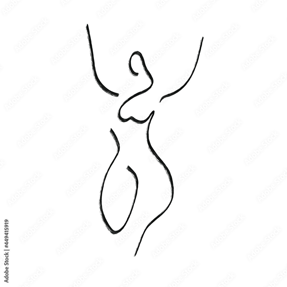 silhouette of a woman line art illustration design silhouette of a woman line art illustration design
