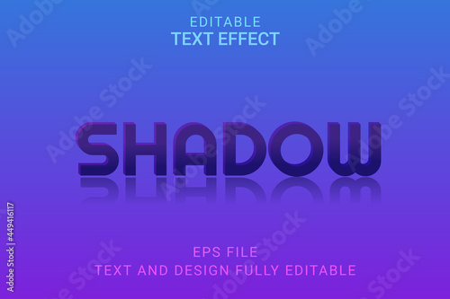 shadow editable 3d text style effect