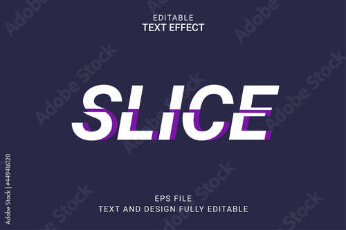 slice modern editable text effect eps file