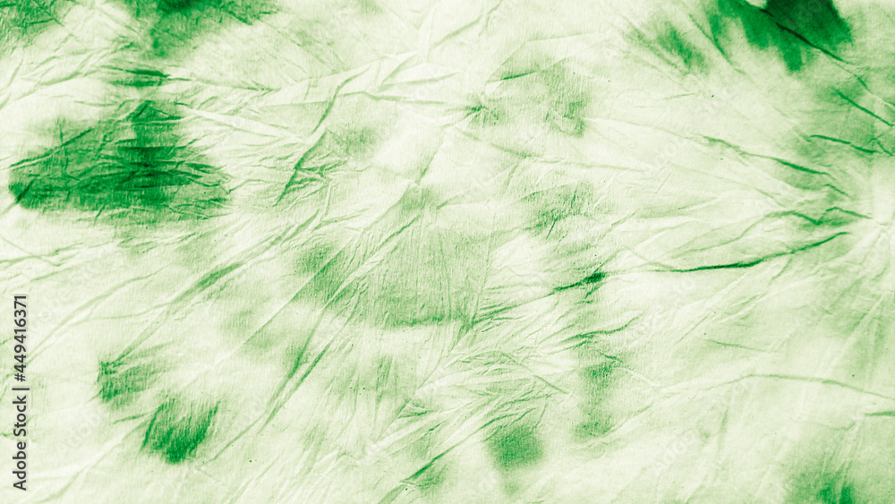 Fototapeta Green Dirty Art Painting. Tie Dye Texture.