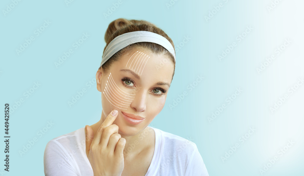 Concept of rejuvenation.Volume lifting.Injectable Hyaluronic Acid Concept of rejuvenation.Volume lifting.Injectable Hyaluronic Acid