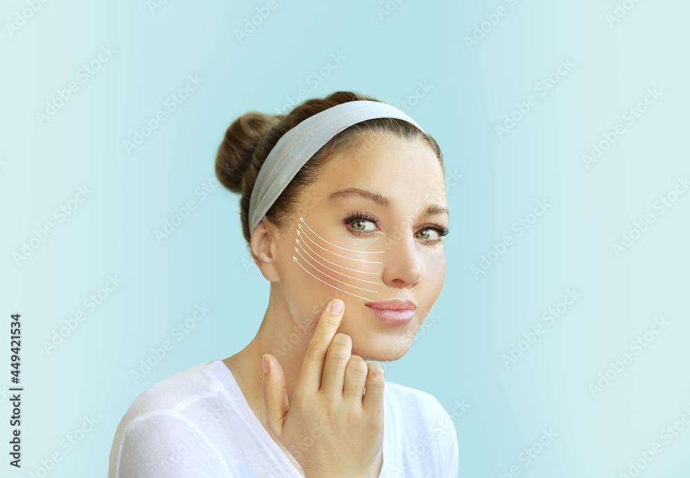Concept of rejuvenation.Volume lifting.Injectable Hyaluronic Acid Concept of rejuvenation.Volume lifting.Injectable Hyaluronic Acid