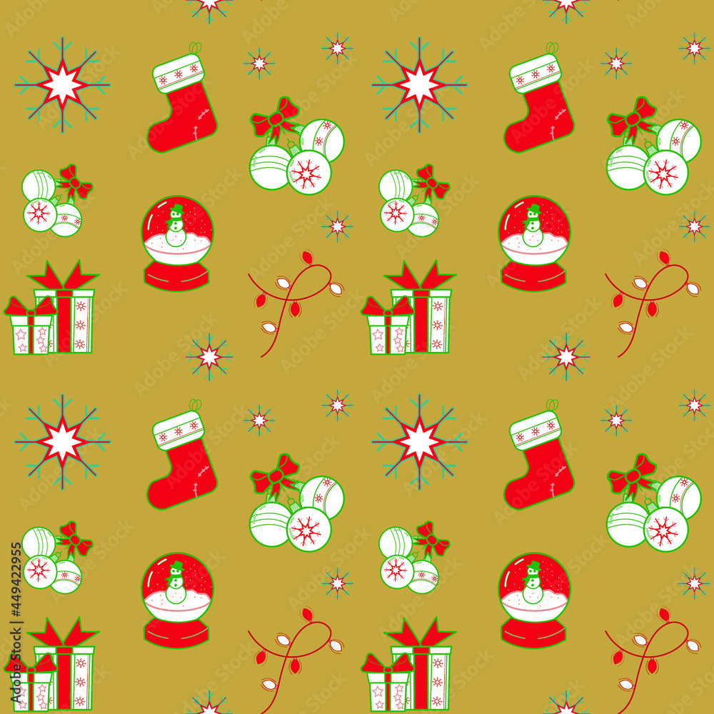 Fototapeta premium christmas seamless pattern