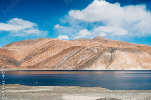Pangong lake and mountain in Leh Ladakh, India