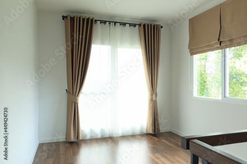 Curtain window interior decoration in living room © Piman Khrutmuang