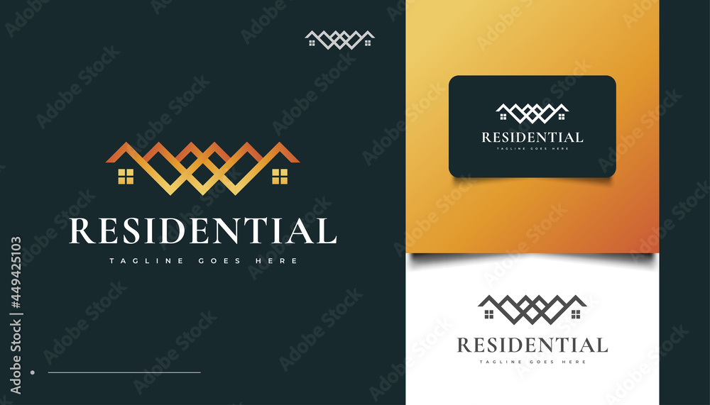 Fototapeta premium Abstract Real Estate Logo Design with Initial Letter W Concept