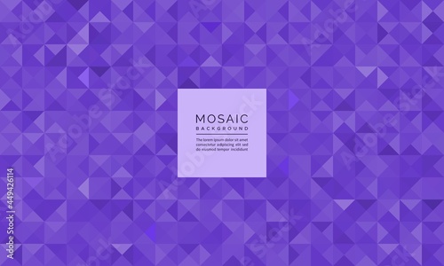 Abstract geometric mosaic glitter of purple tanzanite gemstone pattern and background