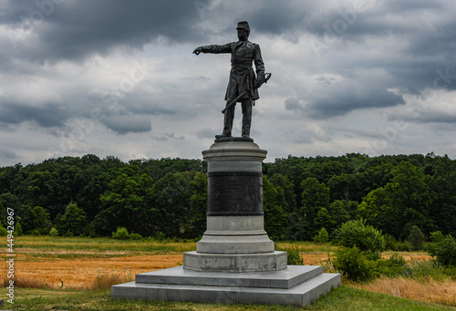 Monument to Major General Abner Doubleday, Gettysburg National Military Park, Pennsylvania USA