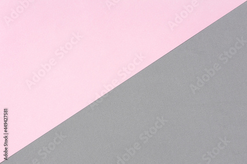 Pink paper and grey foam sheet with diagonal texture background. Template for for text or drawing