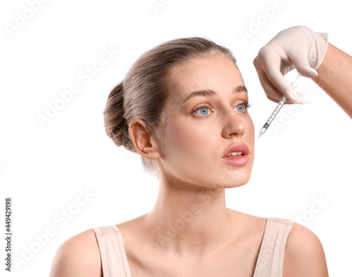 Young woman receiving fille...