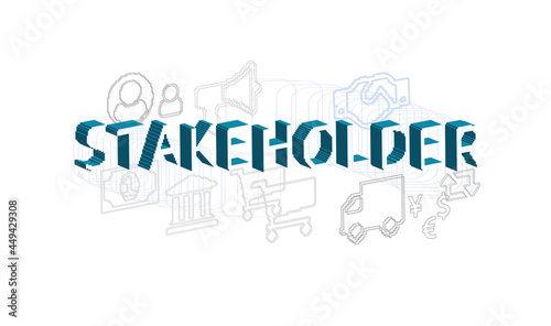 stakeholder vector abstract concept word design symbol cloud