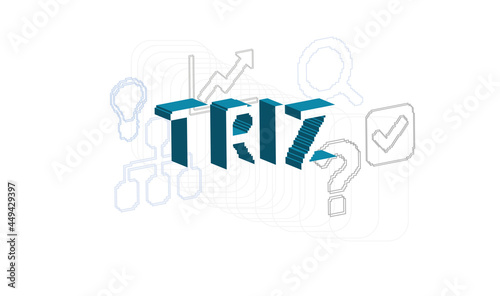 TRIZ vector concept pixel style illustration isolated