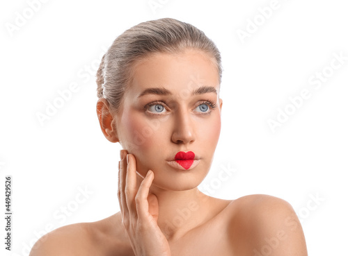 Beautiful young woman with ...