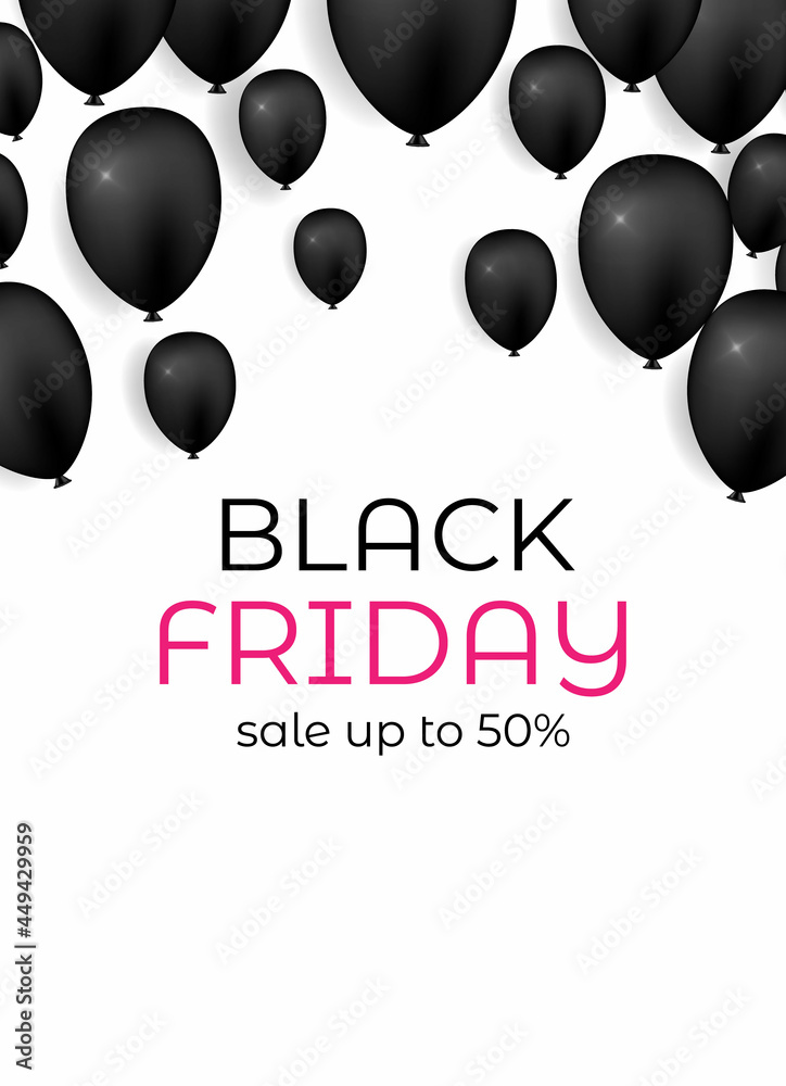Black Friday Sale vector illustration.