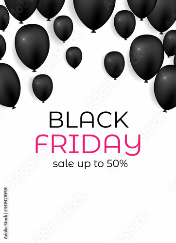 Obraz na płótnie Black Friday Sale vector illustration. w salonie