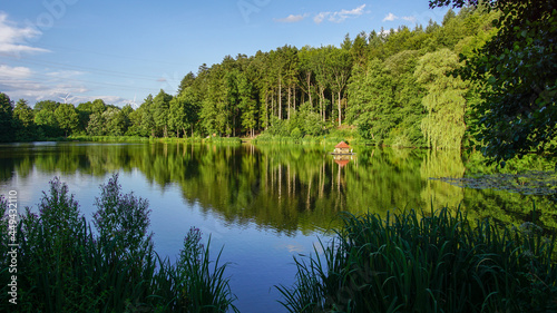 Die Spiegelung am Beuerbacher See bei Idstein photo