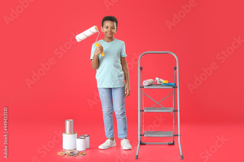 Little African-American boy...