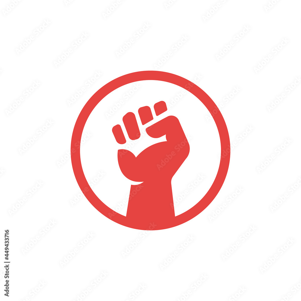 Revolution Protest Raised Fist Symbol. Web Icon Logo Template Design Element. Revolution Protest Raised Fist Symbol. Web Icon Logo Template Design Element.