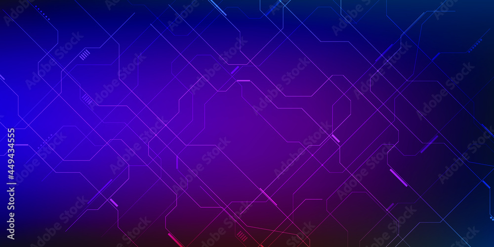 Fototapeta premium Futuristic modern tech glowing spectrum light with circuit tech architect for technology background.Future tech concept.Vector illustrations.